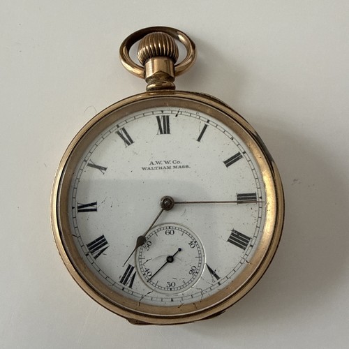 Antique aww waltham pocket - aww, co.