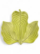 Carlton Ware Stylised Green Leaf Salad Dish, W26cm, L27cm