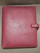 Filofax Finsbury Organiser Raspberry pebbled Leather A5 Size. Used