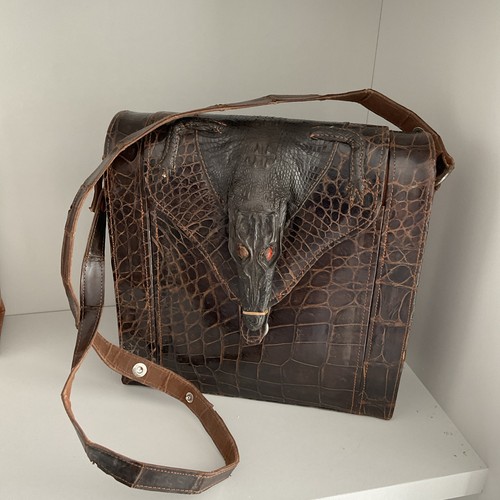 Antique brown alligator - antique,