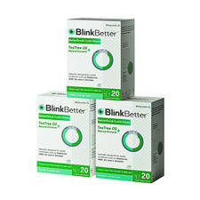 BlinkBetter Tea Tree Oil Eyelid Wipes - 60 x Natural Blepharitis, MGD & Dry Eye