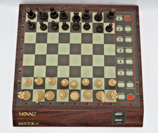 Novag Mentor Chess Computer with all pieces- Vintage - Battery or adaptor 