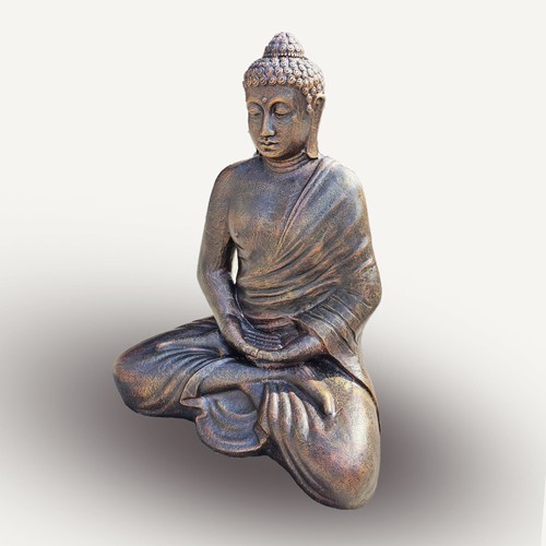 Large antique gold thai buddha - gold,