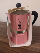 Bialetti Rainbow Pink Moka Pot - 3 Espresso Cups, Caffettiera Rossa - BNWT