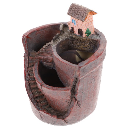 Brown decorative resin planter - brown,