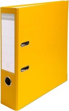 Exacompta A4 Lever Arch File 75mm Spine, Reinforced Edge & Finger Pull – Yellow