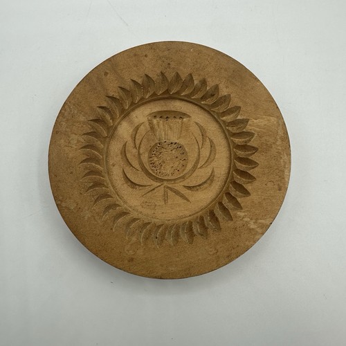 Vtg wooden shortbread mold - wooden,