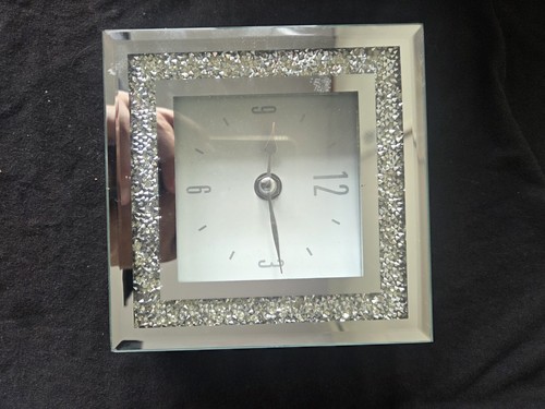 Mirrored crystal mantel - mirrored, clock