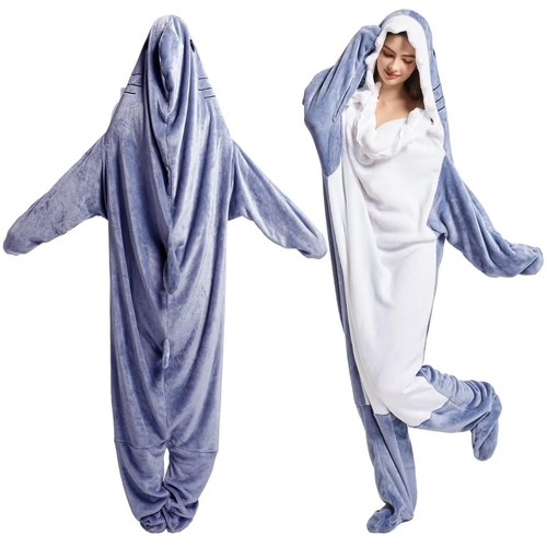 Shark blanket hoodie - blanket,