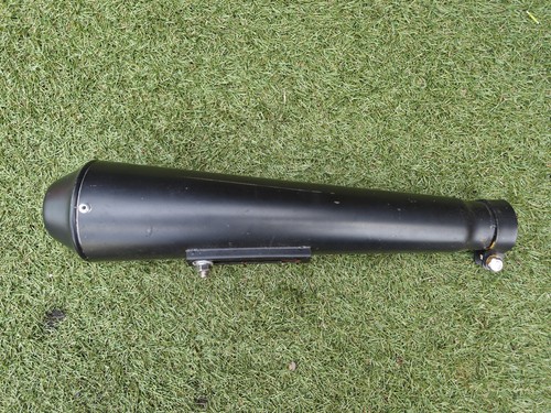 Black retro motorbike exhaust - retro,