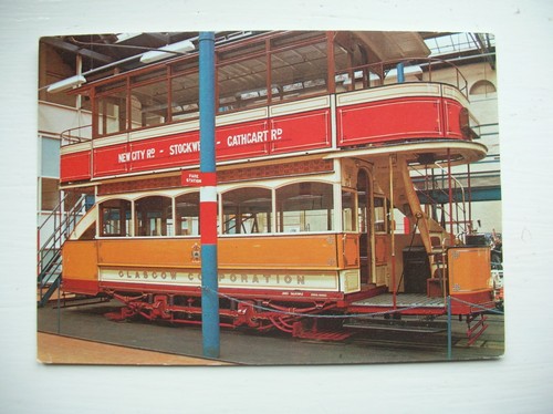 Glasgow tram postcard - postcard,