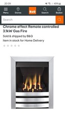 Gas Fire Coal Effect