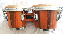 wooden set of bongos musical instrument