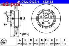 X2 PCS REAR BRAKE DISC ROTOS