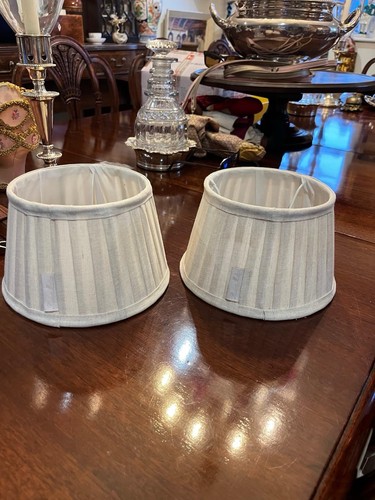 Vintage linen lampshades - vintage,