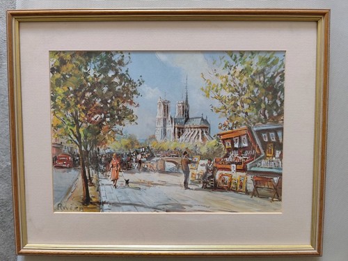 Vintage painting parisian - vintage,