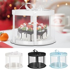 Clear Round Cake Box PVC Transparent Chocolate Sweets Candy Xmas Weding Gift Box