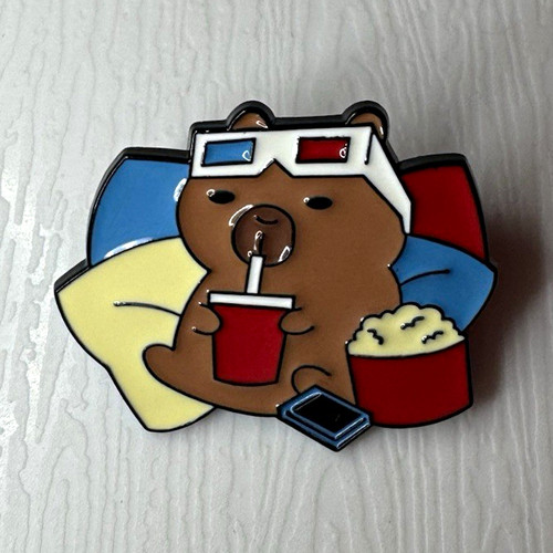 Capybara cinema enamel - capybara,