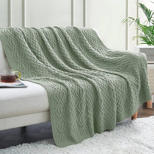 Aormenzy sage green cable knit - sage,