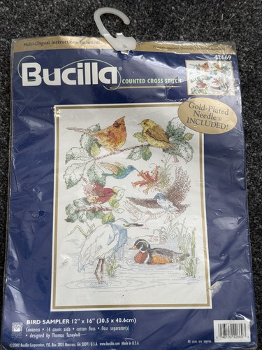 Bird sampler cross stitch - cross,