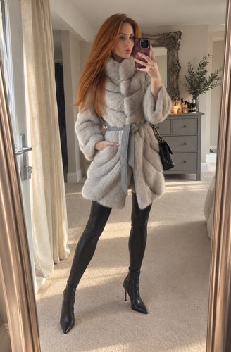 Peal mink coat non bulky - mink,
