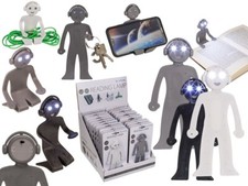 Bendy Man Book Reading Light Phone Key Holder Cable Tidy Stocking Filler Gift