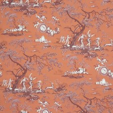 Cherubs Toile Orange Fabric
