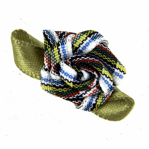 Tartan rose buds satin ribbon - rose,