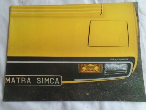 Matra simca bagheera brochure - simca,
