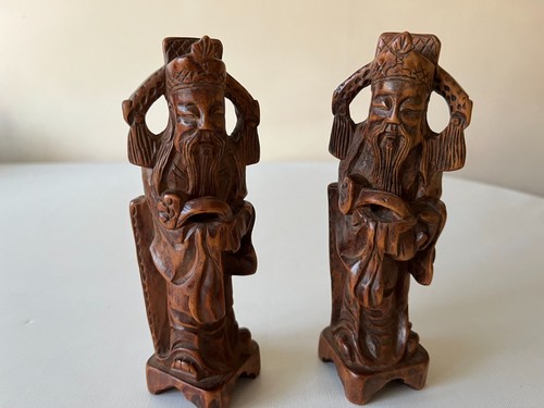 Vintage wooden carved - 2x,