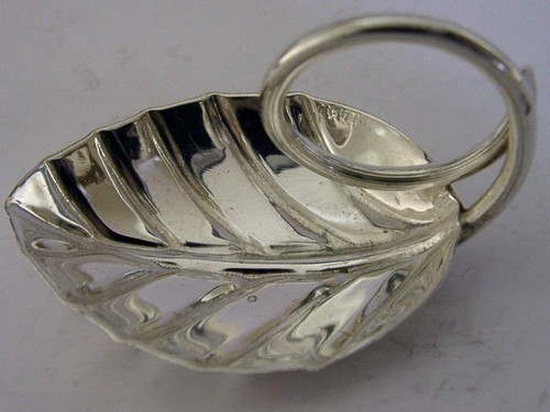 Sterling silver leaf - silver, caddy