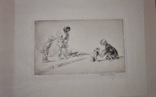 Eileen Soper 1921 Etching "The Hurt Paw"  Signed In Pencil And Titled On Matte
