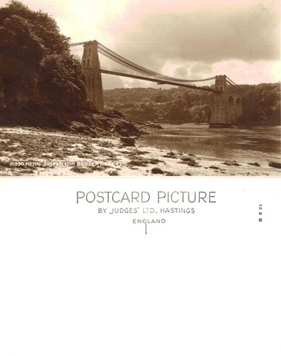 Vintage postcard menai - vintage,