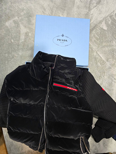 Prada men black puffer - prada,