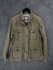 Fat Face Jacket Mens Medium Green Khaki Military Overshirt Chore Utility Safari