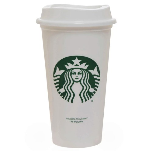 Starbucks white reusable - white,