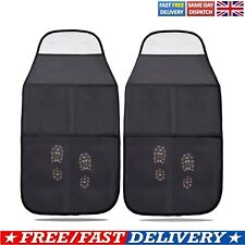 x2 KICK MAT CAR SEAT PROTECTOR COVER 2 MESH POCKETS KIDS TOYS STORAGE ORGANISER