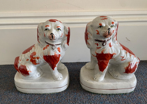 Pair staffordshire dogs - pair, of