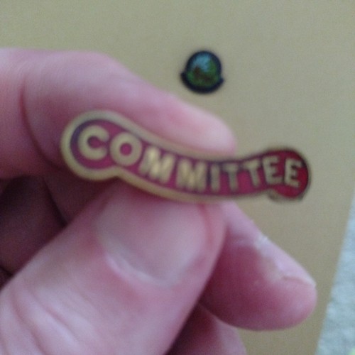 Committee vintage enamel badge - committee,