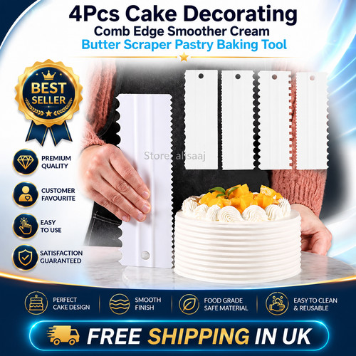 4pcs cake decorating comb edge - cake,
