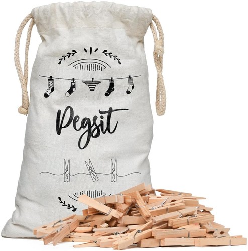 100x wooden pegs with peg - pegs,