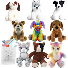 DOGS CATS PLUSH - build make a DIY teddy bear kit -  25cm/10"  no-sew
