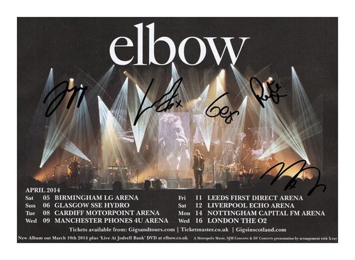 Elbow entire group autographed - elbow,