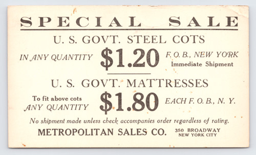 1922 govt steel cots - steel,