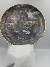 Franklin Mint Limited Edition Cottage Plate Collection – Set of 6, 22k Gold Trim