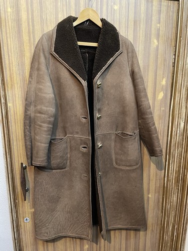 Brown sheepskin shearling - sheepskin,