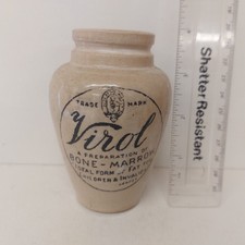 Antique virol transferred pot - virol,