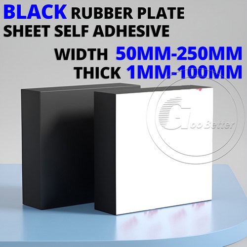 Black rubber sheet plate block - black,