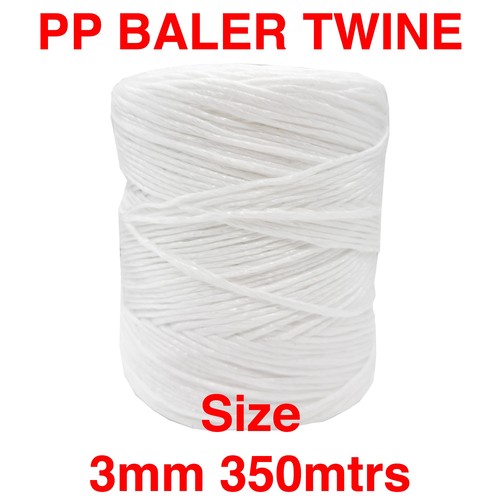 White polypropylene baler - white,