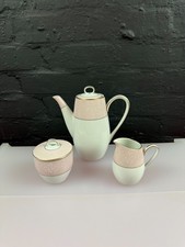 Noritake Stratford 5652 Coffee Pot Milk / Cream Jug and Covered Sugar Bowl Set